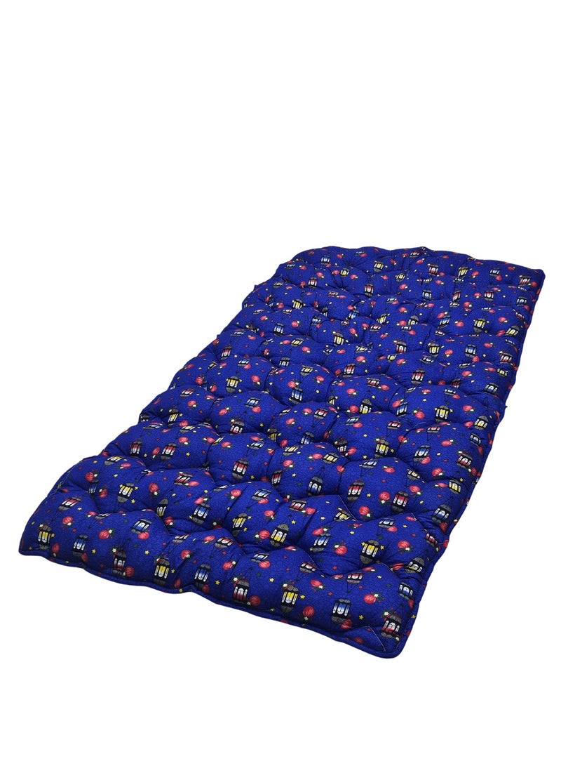 سمارت هوم مطرحة أرضية رمضانية مفرد 190×90×6 سم بحشوة قطن طبيعي وقماش بوليستر ناعم – فرش أرضي مبطن قابل للطي مع حقيبة تخزين – مناسب لجلسات رمضان والنوم الأرضي والضيوف والرحلات – هدية رمضانية مريحة - Image 4